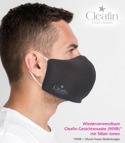 Cleafin Wiederverwendbare Gesichtsmaske Größe XL